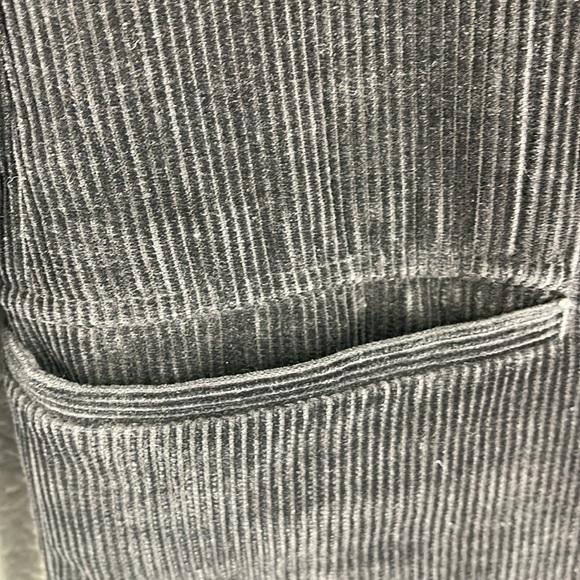 H&M brown corduroy three button long coat pockets men’s 38 medium collar jacket - Picture 7 of 14